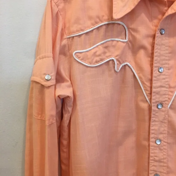 Vintage Peach Western Shirt - Picture 3 of 8